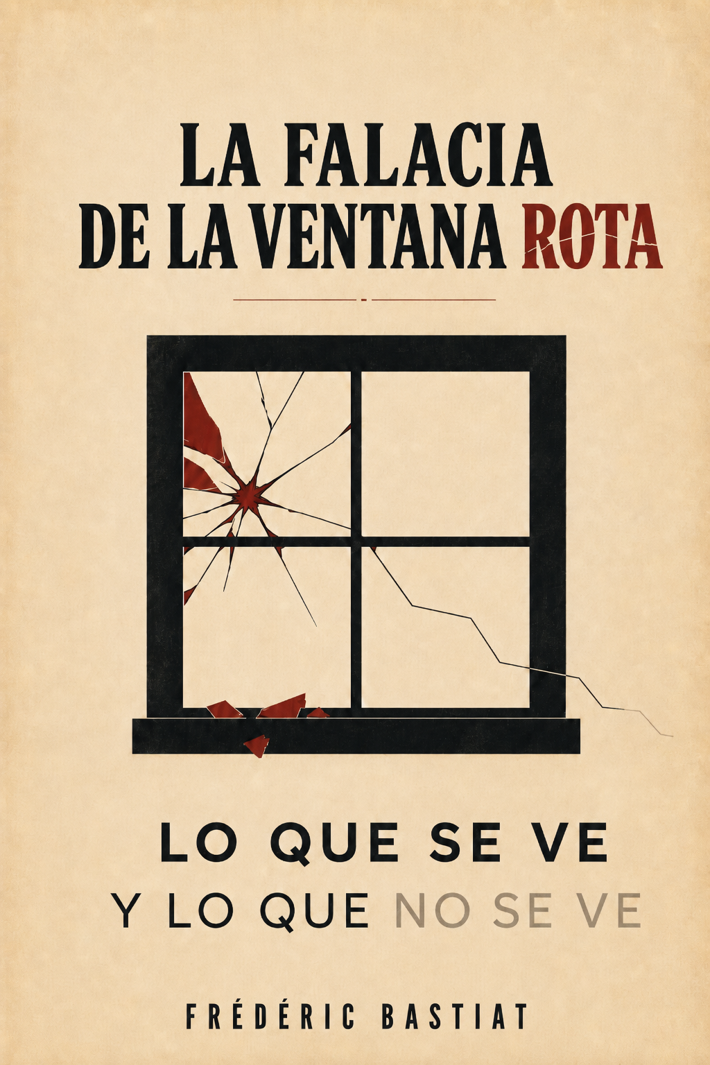 Portada de Lo que se ve y lo que no se ve: La falacia de la ventana rota, de Frédéric Bastiat